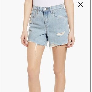 NWT Blank NYC Distressed Wash Mom Denim Shorts